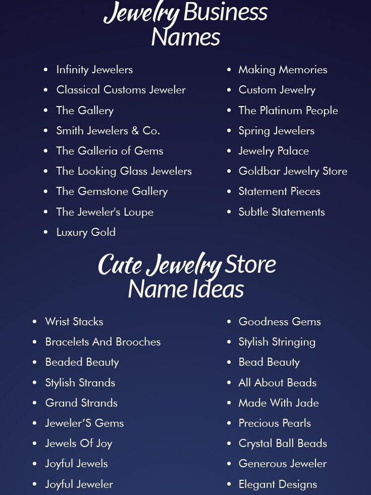 Key Elements of a Memorable Jewelry Business Name